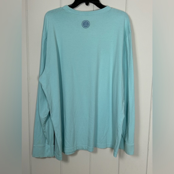 Life Is Good Grillin’ & Chillin’ Blue Long Sleeve Graphic crusher Tee XL Casual - Picture 2 of 4